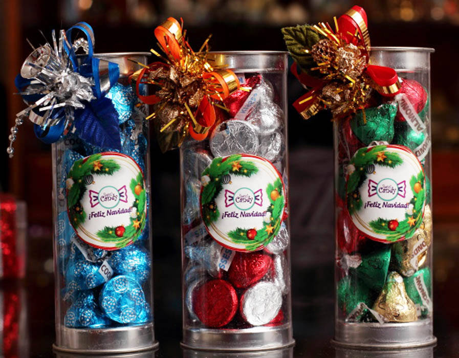 tubos con chocolates
